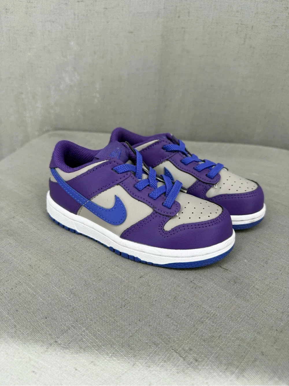 Toddler's Nike Dunk Low College Grey/Persian Violet (FB9107 007) - Sz 9c